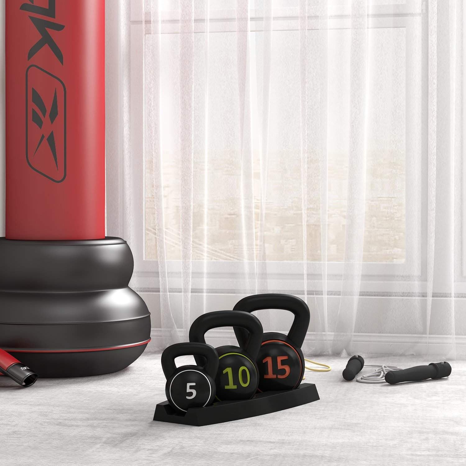 Kettlebell Set 3-pack: 2,2-6,8 kg til trening view 2