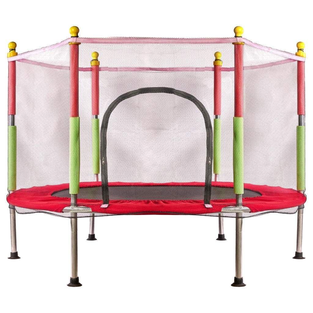 Barnetrampolin 140cm Rød - Trygg hagelek