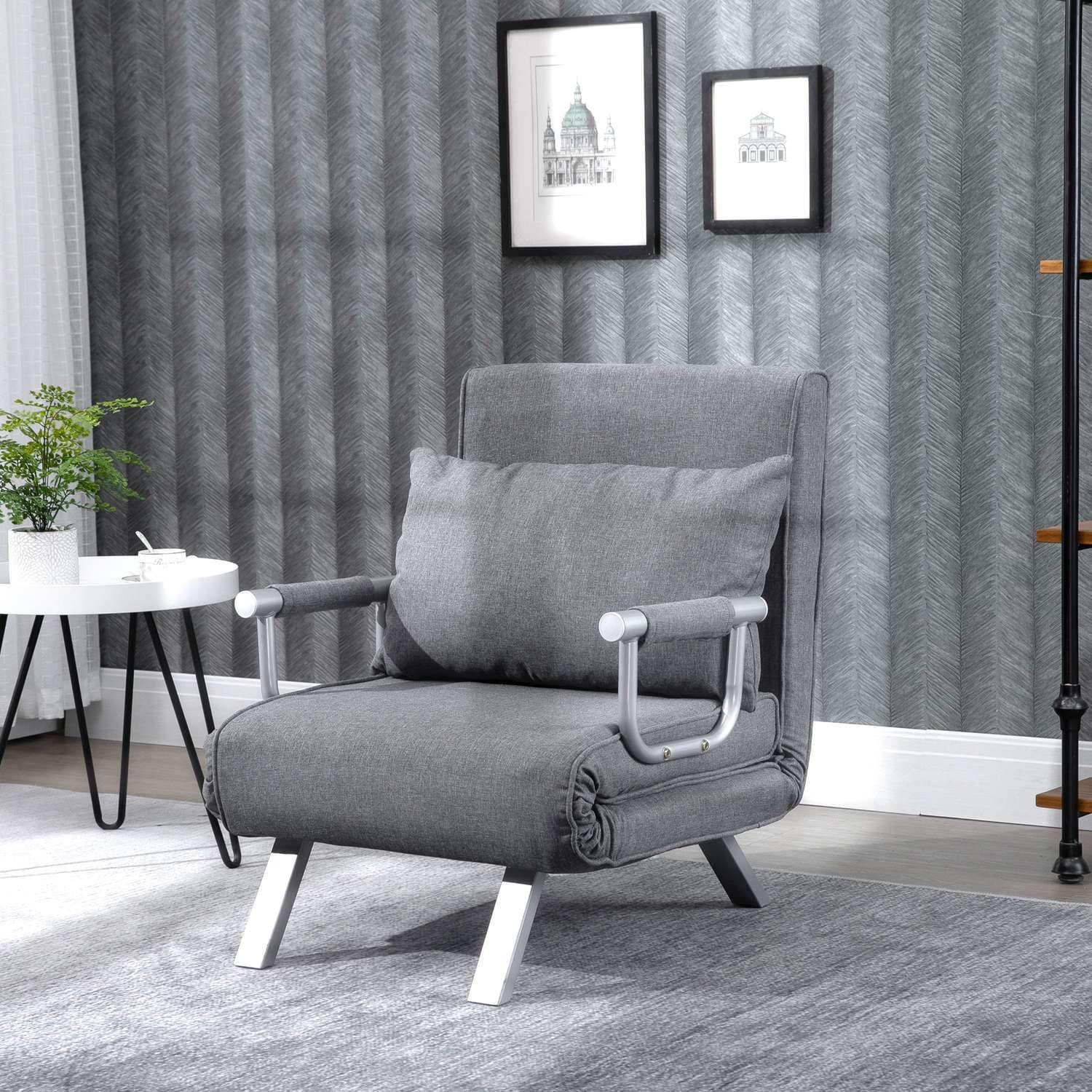 Cabriolet grå hvilesovesofa – Lin, metallramme view 2