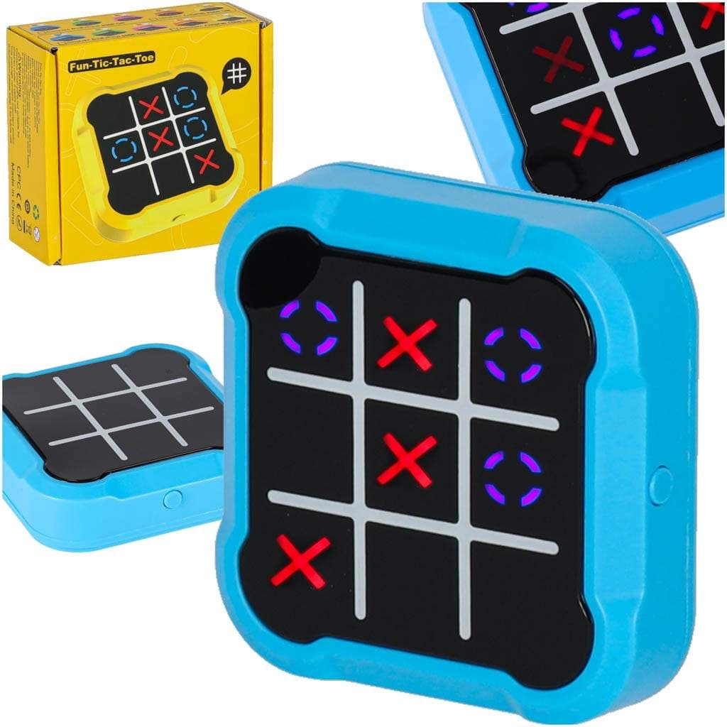 Elektronisk Tic Tac Toe-spill – Bærbar blå konsoll