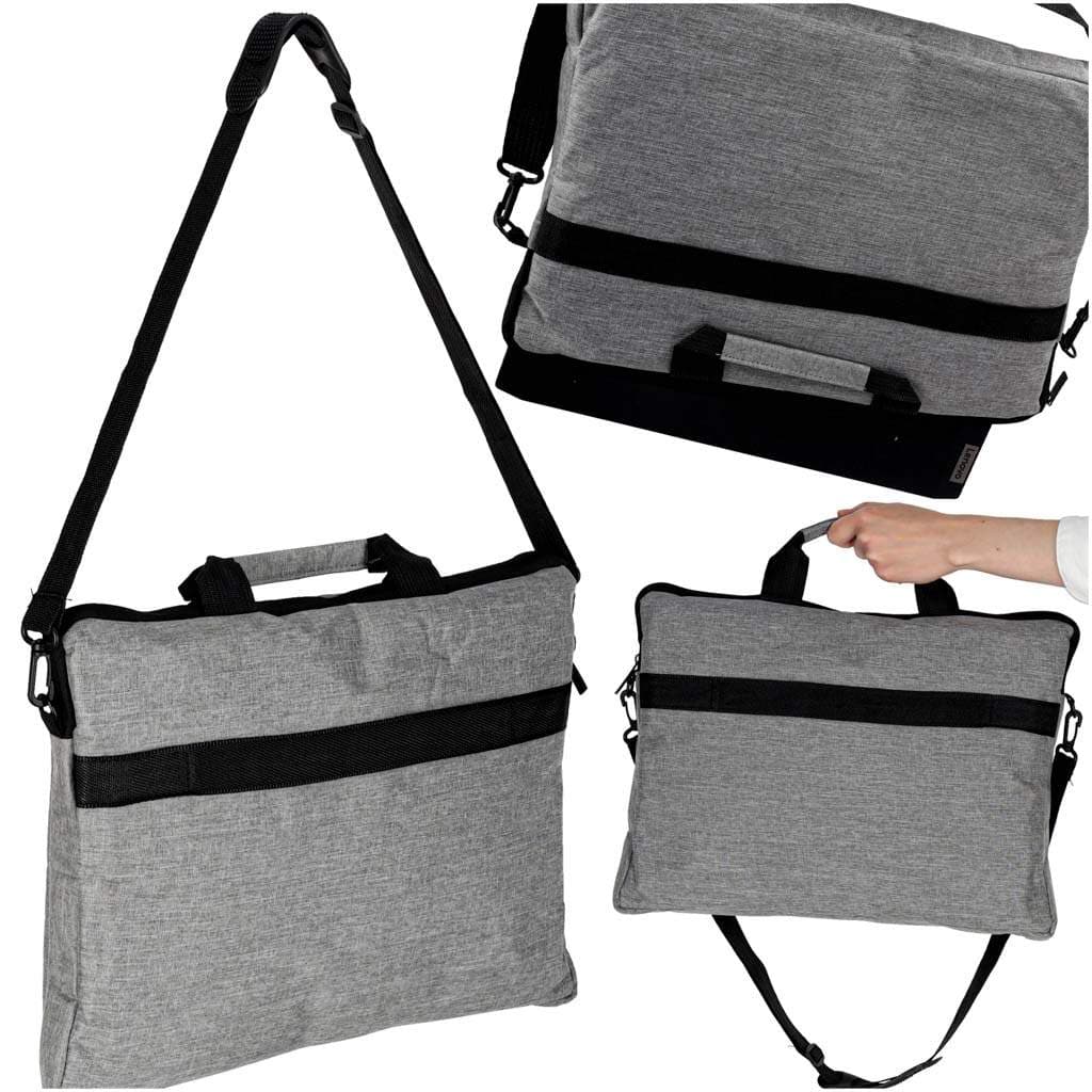 Laptopveske 15,6" med stropp – slitesterk grå veske