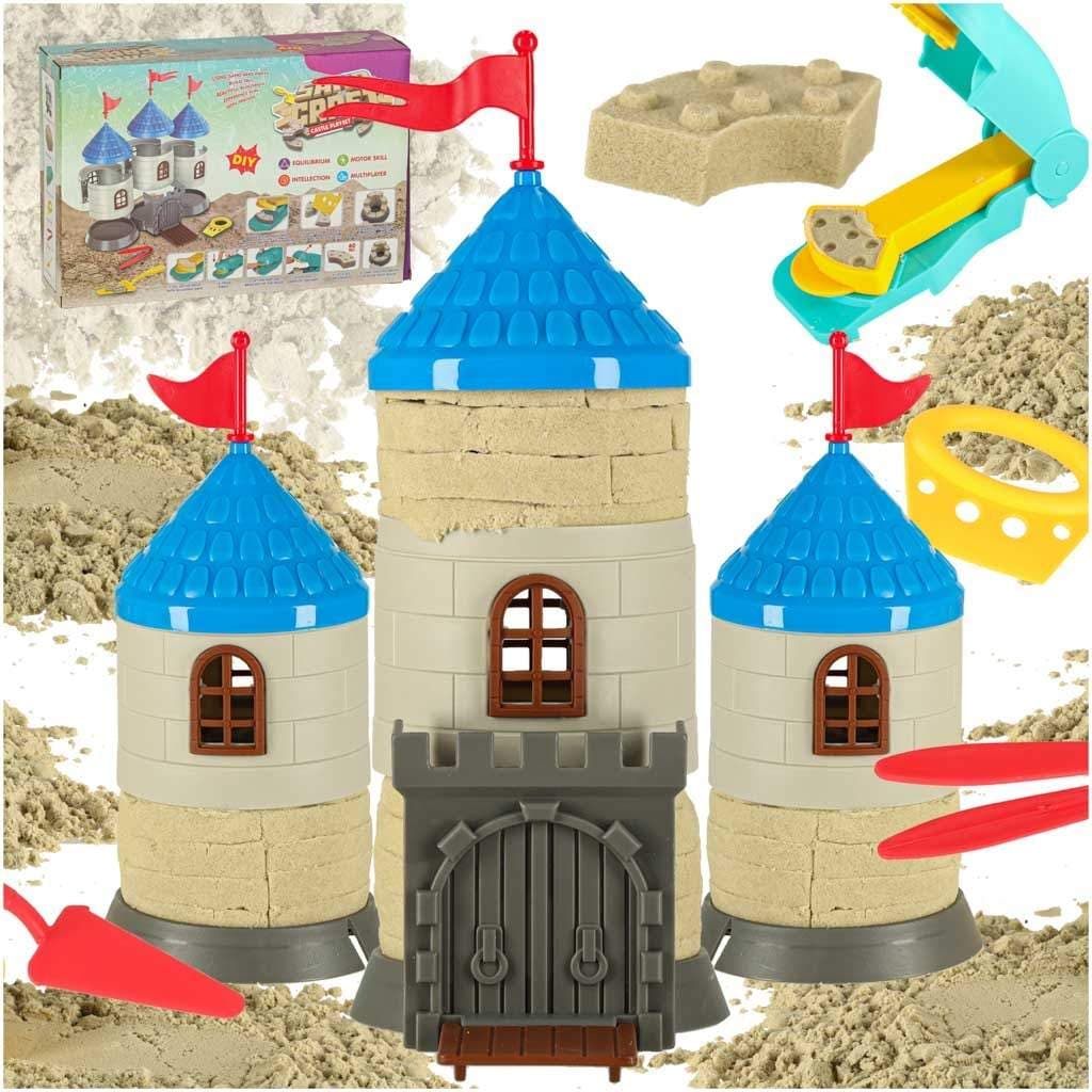 Kreativt sandsett for barn – 750 g slottsett
