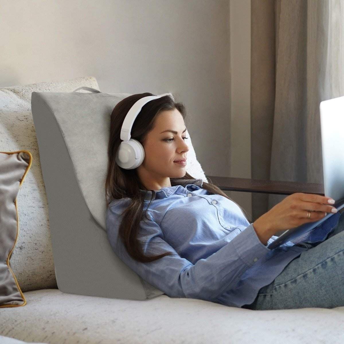 Ortopedisk kilepute – Ergonomisk, vaskbart trekk