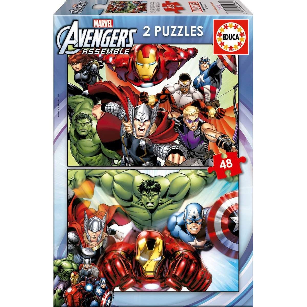 Marvel Avengers Puzzle 48-delers sett for barn