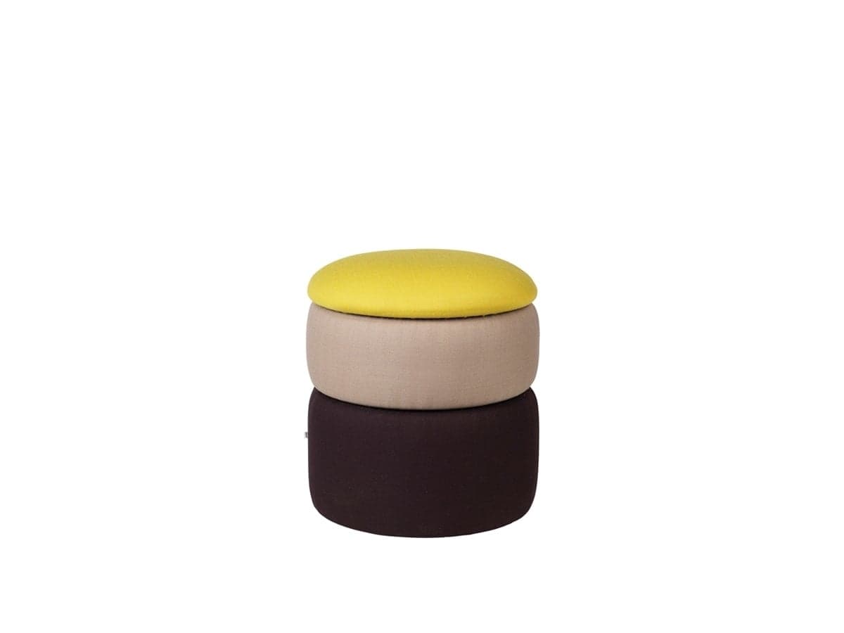 Broste Copenhagen Dampuff gul/beige/mørk drue Ø38cm - 31001145