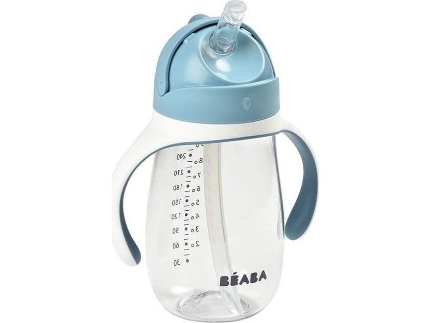 BEABA drikkeflaske med sugerør, 300 ml, WINDY blå