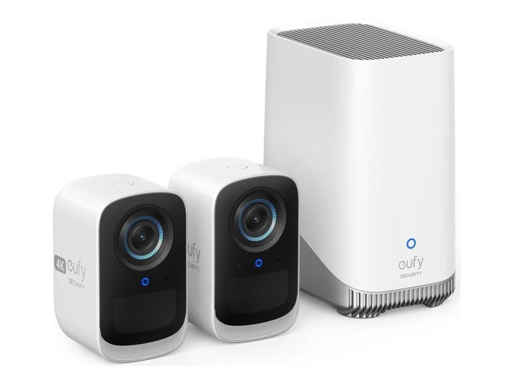 Eufy eufyCam S300 (eufyCam 3C - 2 Camera Kit - nettverksovervåkingskamera - utendørs, innendørs - støvsikker / værsikker - farge (Dag og natt) -