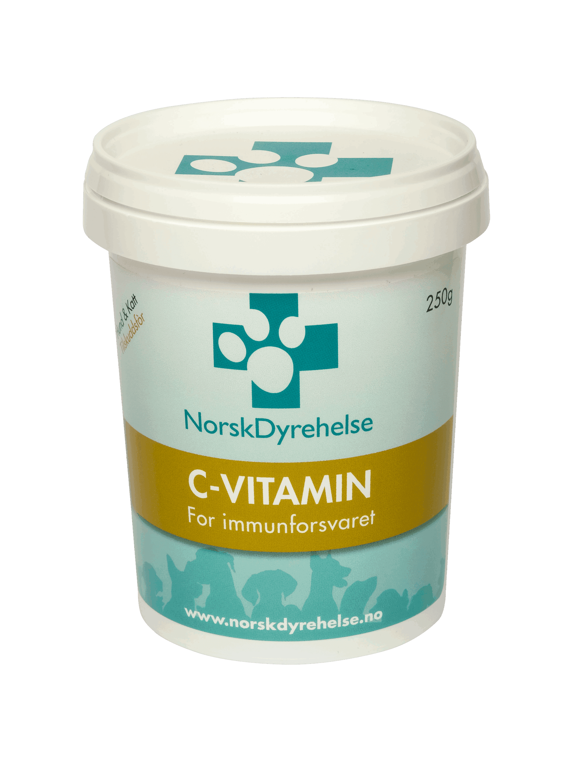 Norsk Dyrehelse C-Vitamin Kosttilskudd Hund og Katt 250 gr