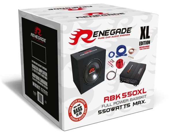 Renegade RBK550XL 10" basssett med 2-kanals forsterker og installasjonssett