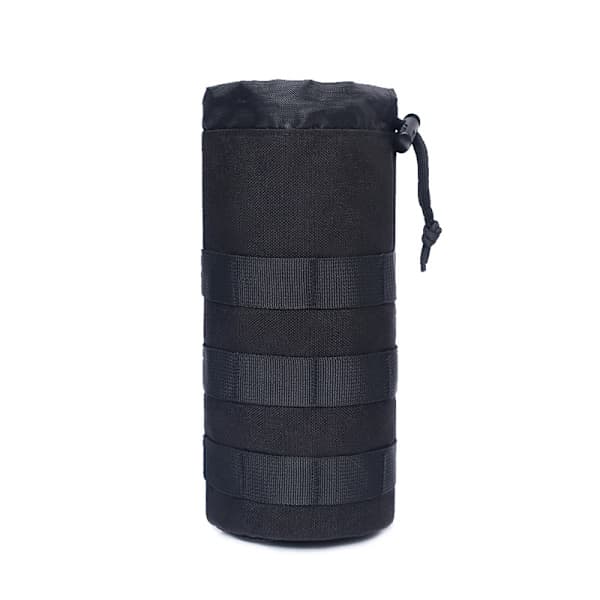 Taktisk vannflaskepose, Molle-kompatibel bærer for fotturer Black