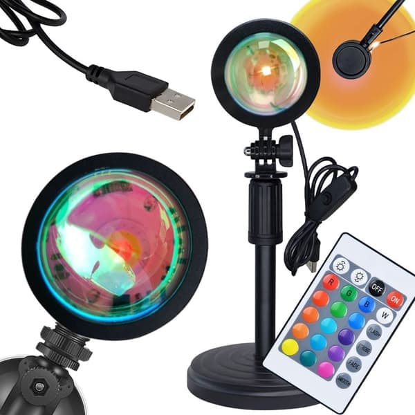 Solnedgangslampe LED - RGB med fjernkontroll