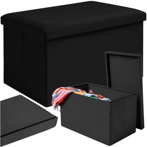 Fotpall / Sittepuff - 60x30cm - Svart