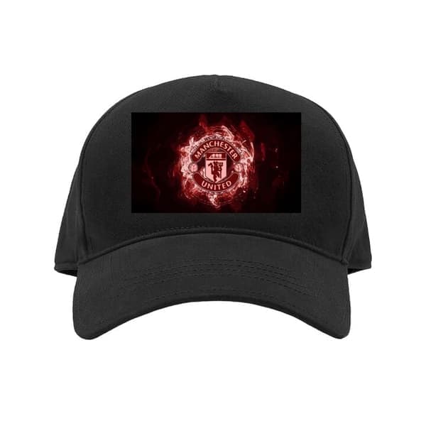 Barn-Caps | Justerbar Caps for Barn Svart Barn Manchester United fotball klubb England Premier League klassisk klubb med historie sterk publikum og i