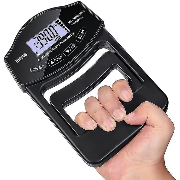 Grip Strength Tester, 396lbs/180kg Digital Hånd Dynamometer Grip Strength Meter Usb LCD Skjerm Håndgrep Dynamometer