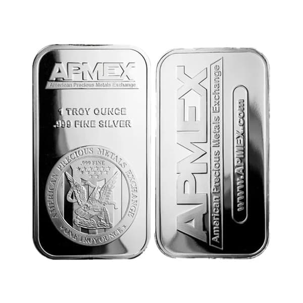 APM Minnemynt, 1 Troy Unse Sølvbelagt Metallmynt, American Precious Metals Exchange, Fin Sølvreplika