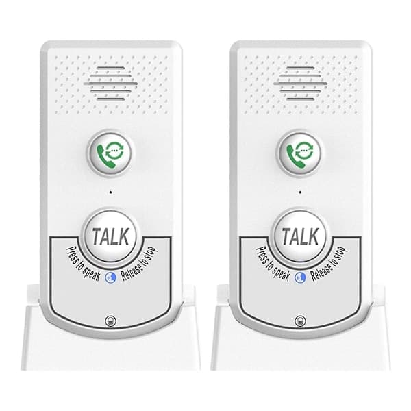 Trådløs intercom for hjemmet med talekommunikasjon, toveis samtalefunksjon, ekstra lang rekkevidde, trådløs taleintercom for eldre, WELLNGS