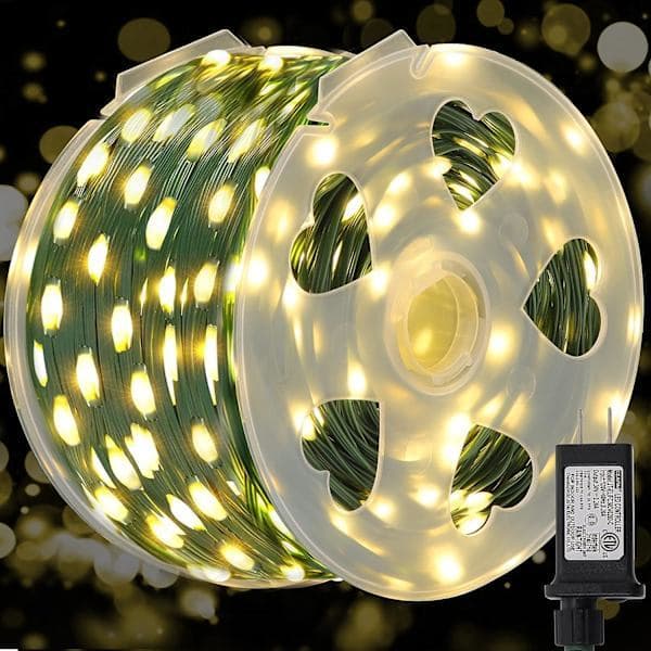 Ekstra lange 100 meter eventyrlys, 1000 LED utendørs julelys