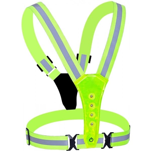 Pro Sport LED-refleksvest for løping, sykling og trening