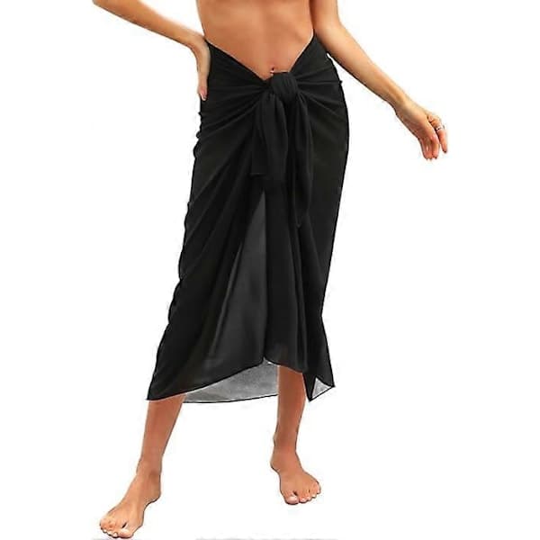 Strandkappe for kvinner Strandkjoler Chiffon Sarong Bikini Cover Up for badetøy Langt skjerf Half Beach Pareos for sommeren