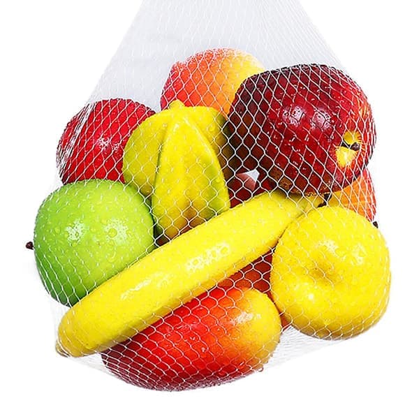 /NN/Realistisk Kunstig Fruktsett - 12 Blandede Frukter for Realistiske Fotorekvisitter og Hjemmeinnredning{F2} fruit