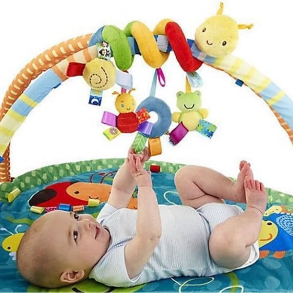 {NT} Dyrefarger Twist Baby Leke Spiral Aktivitet Sete Seng Buggy Barnevogn 50cm