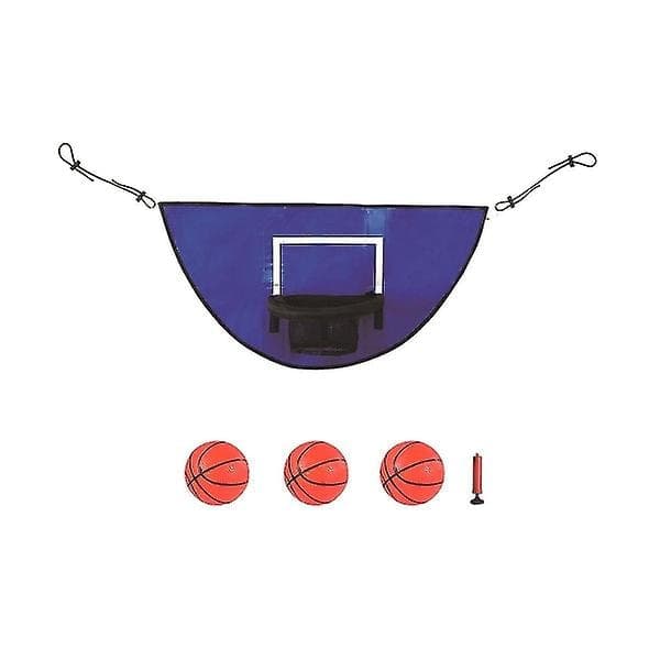 Basketballkurv for trampoline med mini-basketball. Lett å installere basketballkurv for trampoline for garanterte dunker.