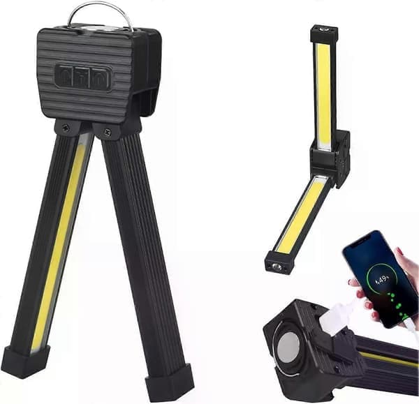 Gymlampe for posering, 7. gir dimming, bærbar magnetisk LED-lommelykt med krok LGL