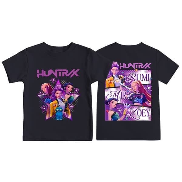 K-Pop Demon Hunters T-skjorte svart-FF-