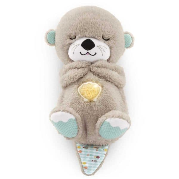 Fisher-Price Soothe 'N Snuggle Otter | Nyfødt baby leker og nye babygaver | Myke plysjleker for babyer med lys- og lydmaskin