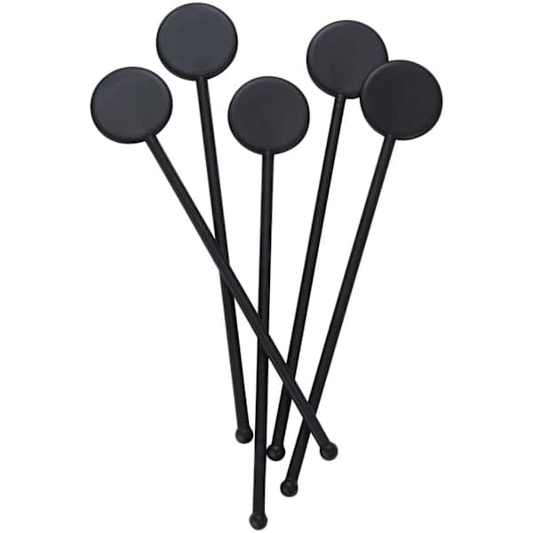 200-pakning 7in 17cm Svarte Gjenbrukbare Cocktailrørepinner Premium Drink Miksepinner