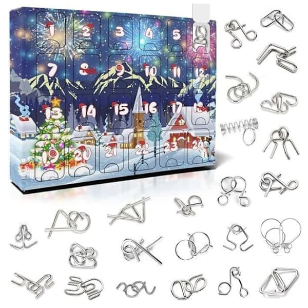 Metallpuslespill Adventskalender - Hjernetrim Fidget Leke [YDE]