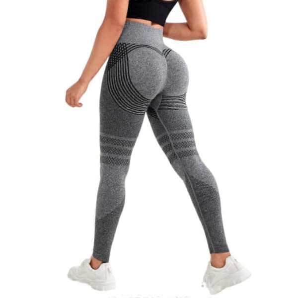 Cellulite 3D Leggings, Høy Midje Rumpe Løftende Magekontroll, Anti Cellulitt Leggings for Gym Trening Lysegrå Lysegrå Light Grey-FX-