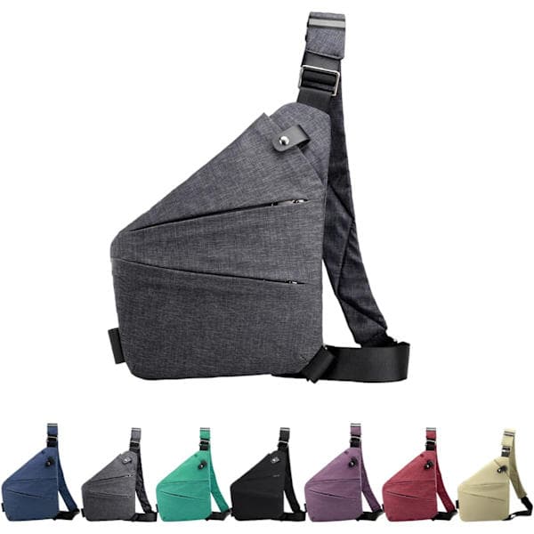 Tyverisikker Crossbody-veske for kvinner og menn - Sikker Sling Bryst Reiseveske-FX-