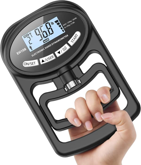 Hånddynamometer Gripstyrke Trener - Elektronisk Håndgrep Styrke Tester Grip