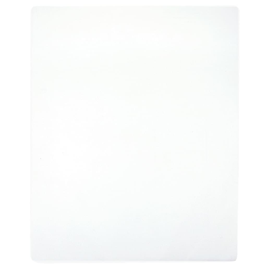 vidaXL Jerseylaken hvit 180x200 cm bomull
