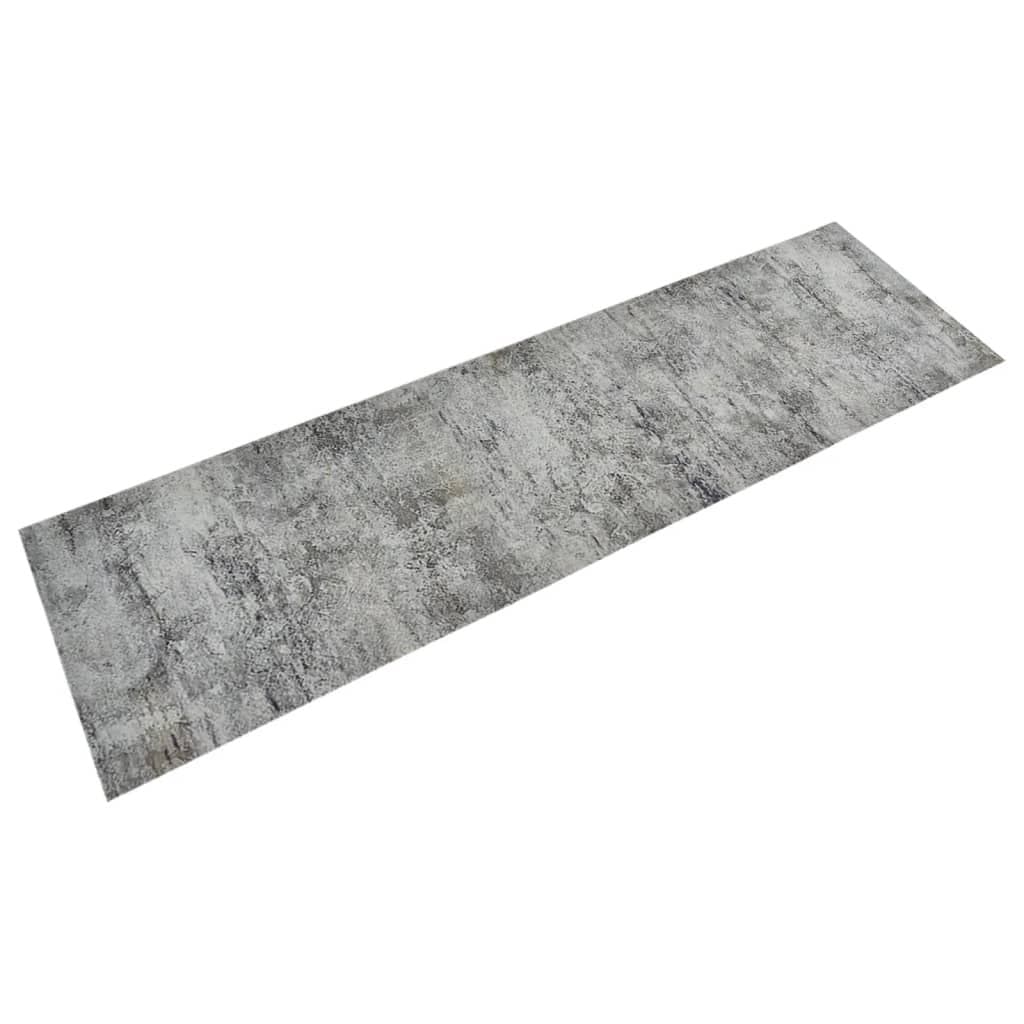 vidaXL Kjøkkenteppe vaskbar Beton 45x150 cm fløyel