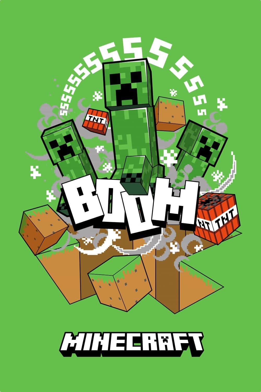 Minecraft Boom Creeper supermyk polarfleecepledd 100*150 cm