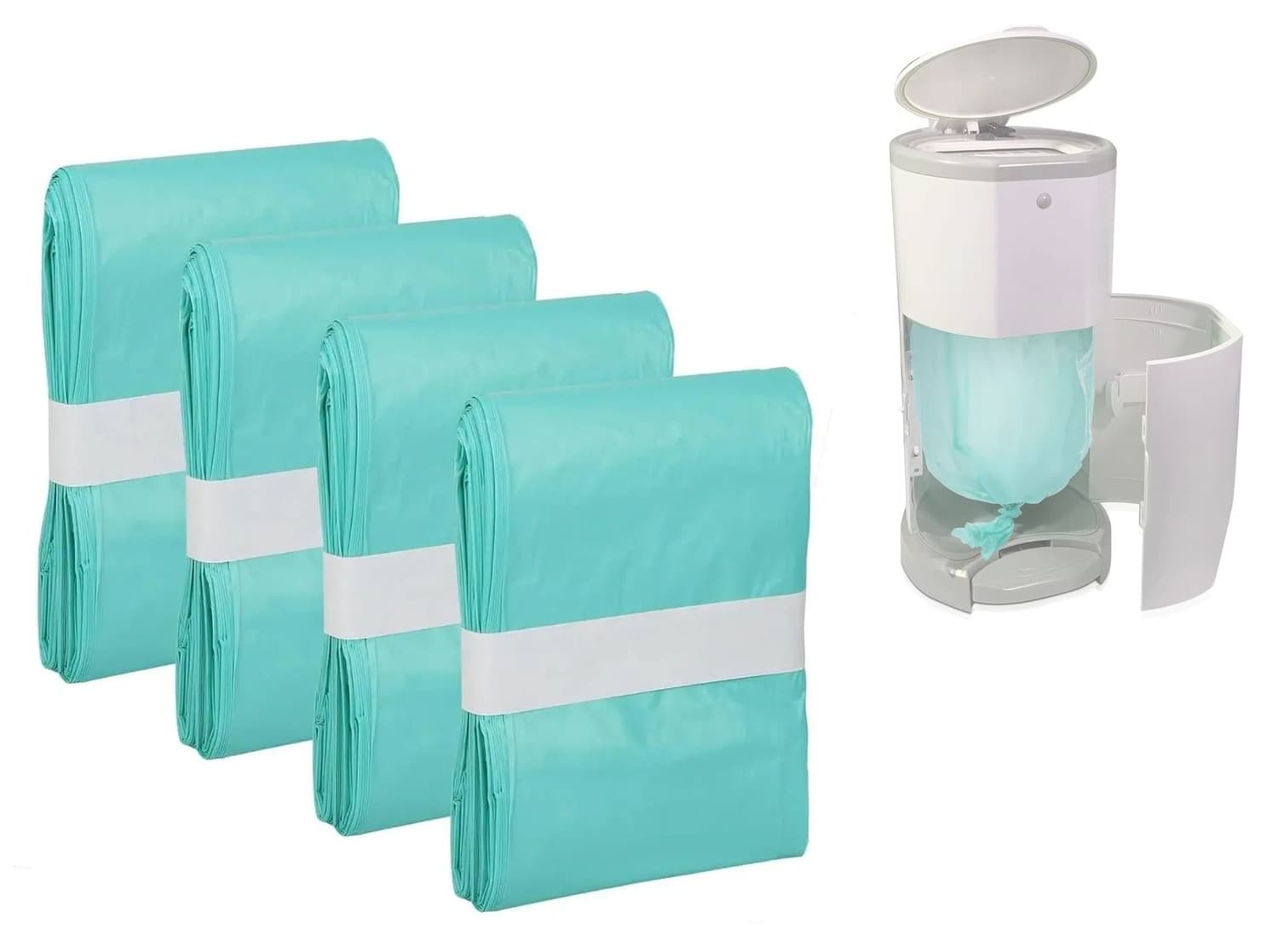 Refillposer til bleiebøtte 16 L – Lukttette bleieposer - 4-Pack