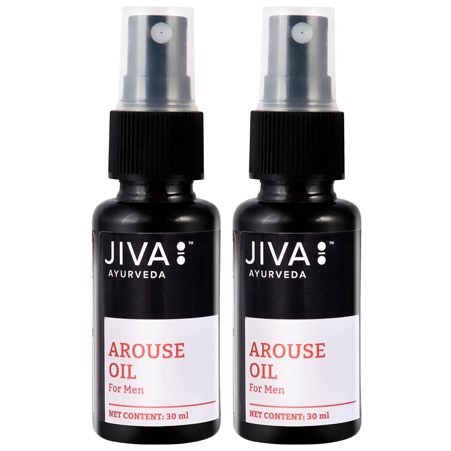 Jiva Arouse Olje 30ml For Menn | 100% Ren & Naturlig | Forbedrer Energinivået & Styrker Vev | (Pakke med 2)