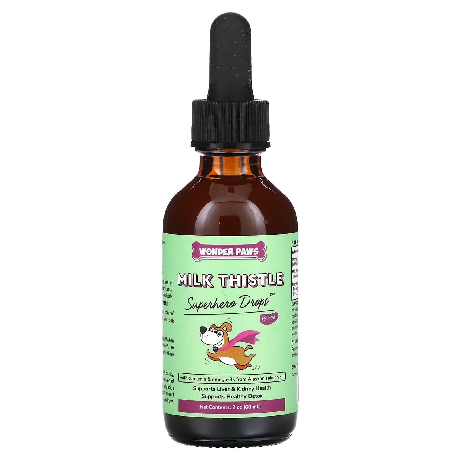 Wonder Paws, Milk Thistle, Superhelt Drops, For Dogs, 60ml (2 oz)