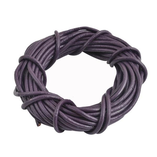 5 M & 1,5 mm 2 mm Lær Halskjede Charms Tau Snor Smykker Laging Funn 2mm mørk lilla farge