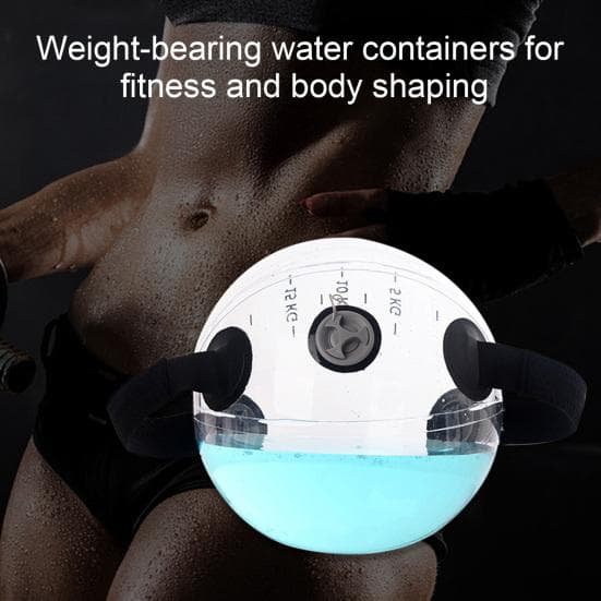 Vannvekter Aqua Bag med Håndtak Gjennomsiktig PVC Fitness Vannball Vektet Oppblåsbar Styrketrening Sandsekk Alternativ Øvelse Vannfylt Hvit