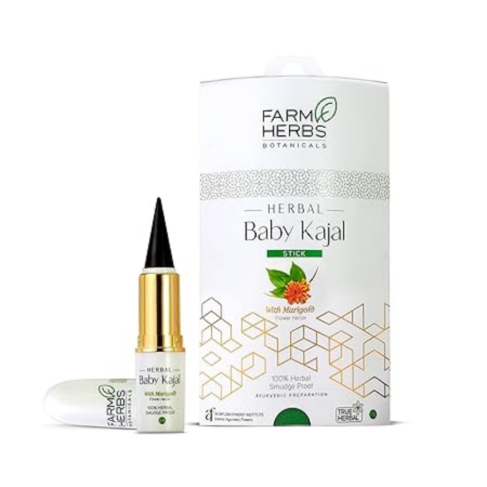 100% urtebasert helt naturlig baby kajalstift - Sertifisert blyfri, irritasjonsfri, 100% trygg kajal for nyfødt baby