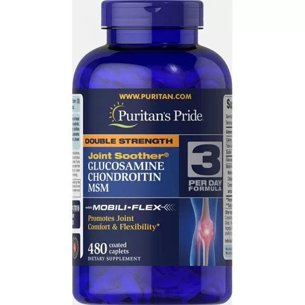 Puritan's Pride - Dobbel styrke glukosamin, kondroitin og MSM Joint Soother®
