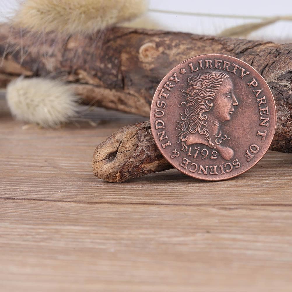 1792 USA 1 Cent Messing Vintage Samling Mynt Minnemynt ADM
