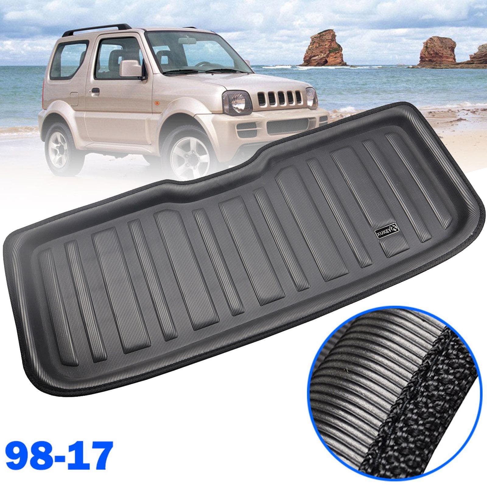For Chevrolet Suzuki Jimny Mazda AZ Offroad JB23 JB33 JB43 JB53 1998-2017 Cargo Bagasjerom Fôr Bak Bak Bagasjerom Gulvmatte Teppe