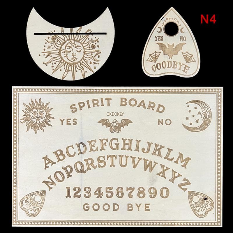 Wooden Divination Pendel Board Gravert Magic Board Ouija Board Metafysisk