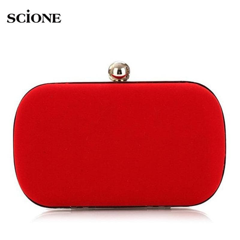 Noble Kvinner Fløyels Clutch Veske Søt Kveldsveske Brudeveske SORT/BLŠ/RØD Bryllupsskulderveske Rosa