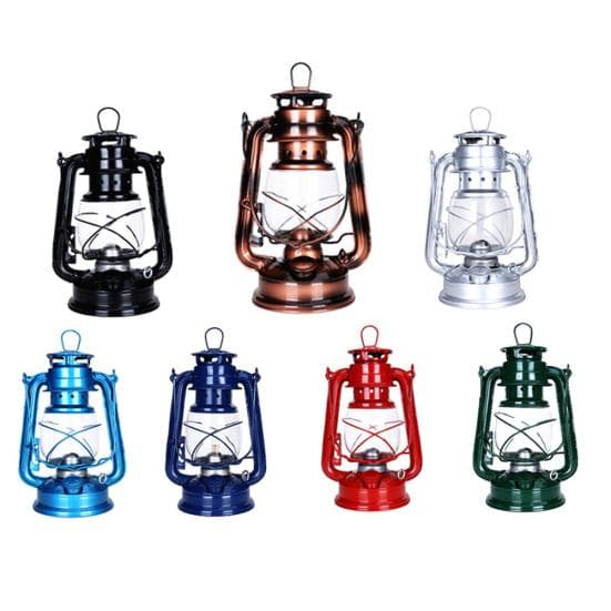 25 cm Vintage parafinlampe Bærbar Campingteltlys Hengende Lykt Dekorasjon Grønn