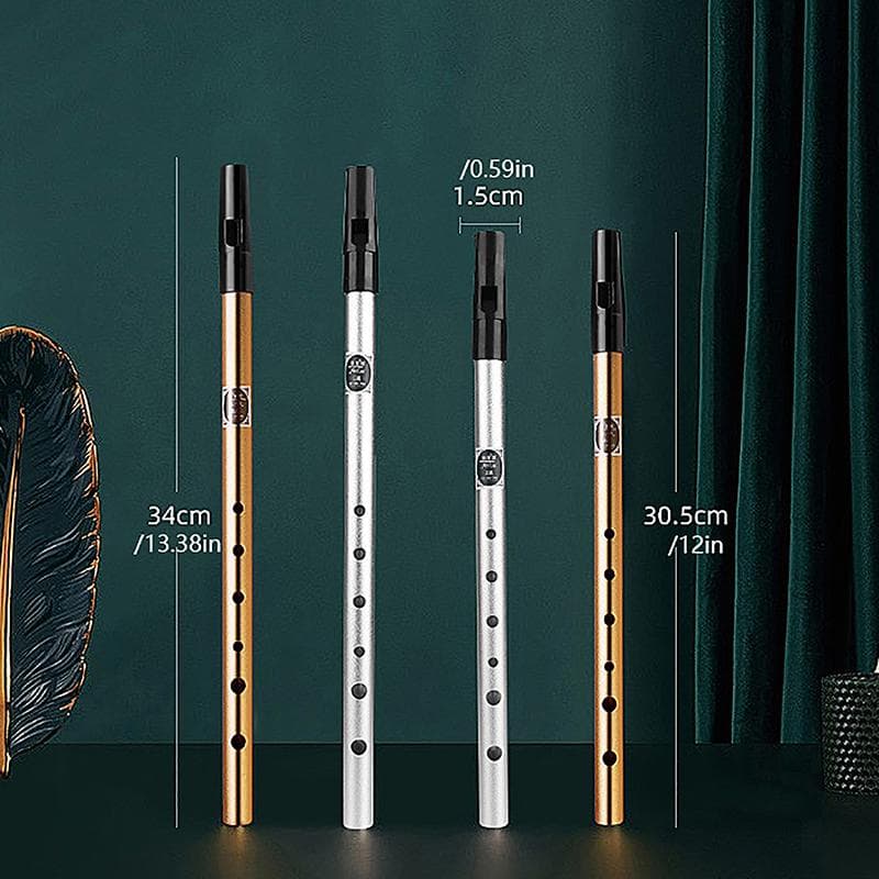 1 stk 6 hulls fløyte C/D nøkkel Irish Whistle Irland Tin Penny Whistle Metal Flute